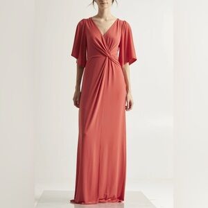 NWT Halston Heritage Draped Jersey Gown in Poppy sz 14